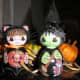 Homemade Halloween Decorations - Miniature Cat and Witch