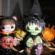 Homemade Halloween Decorations - Miniature Cat and Witch