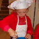 Grace beats the egg.