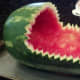 Cut small triangles along the opening of the watermelon to create a decorative edge.