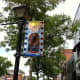 This banner hangs outside one of the shops on Mississauga Street in Orillia's downtown.
