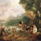 Antoine Watteau - The Embarkation for Cythera - 1717 - Oil on Canvas. Louvre Museum