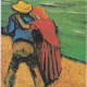 Lovers in Arles (detail) - Vincent Van Gogh- Oil on Canvas - March 1888
