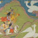 The struggle between Krishna and the demon Nikumbha.
