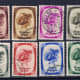 This set of stamps from Belgium is a complete set according to the Scott catalog. A set may have two or more stamps with the same image, but a different denomination; or they may have different images with the same or different denominations.