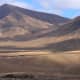 The volcanic hills which lie behind the beach at Playa Mujeres