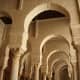 Horseshoe arches inside the Mosque of Uqba, in Kairouan, Tunisia
