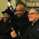Very talented members of the jazz quartet &quot;Fourplay.&quot; On the left drummer, Harvey Mason, Nathan East plays bass and Chuck Loeb plays guitar.  