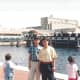 Baltimore Inner Harbor, 1996, The USS Constellation was undergoing restoration.