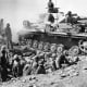 German tanks push into the inner defenses of the fortress Tobruk sping 1942.