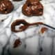 The tool I used from the chocolate making dipping set I used to dip the cocoa covered truffle balls into the melted milk chocolate