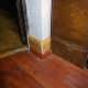 New skirting board cut to size and fitted