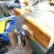 Sawing bridle joints in the inner upright supports