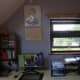 The main desk, and view from office window