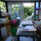 With there not being enough space in the office, I set up the paste table in our conservatory