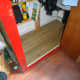 Laminate floor laid, using laminate flooring leftover from repairs made to the floor in the alcove