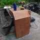 Gluing and screwing 12mm plywood to the two main backs, and 4mm plywood to the corner back