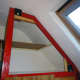 Working from the top down, start with painting the ceiling with white emulsion