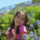 Posing in a planned wildflower site (it was OK to do this!)