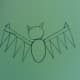 Draw two little triangles (or acute angles) for ears.