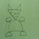 Add two circle eyes and a circle nose.