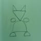 Add two circle or oval paws.