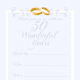 Periwinkle with interlocking gold wedding rings and lines