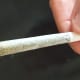 The typical shape of a cannabis "joint" compared to the shape and size of a standard roll-up.