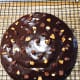 Chocolate cake with a thick dark-chocolate glaze topping