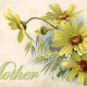 Vintage Mother's Day card: Yellow daisies