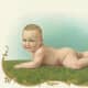 Naked baby vintage Mother's Day card