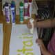 Spelling with dot paint markers