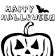 Halloween coloring pages: mean pumpkin 
