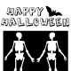 Halloween coloring pages: Halloween skeletons