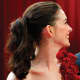 anne hathaway formal ponytail hairstyle