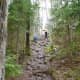 A steep hill portage at the Boundary Waters in Minnesota.