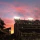Sunset over the stadium