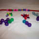 Variety of plastic beads in a variety of colors