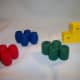 Dollar Tree large wooden beads, each shape only in one color