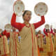 Jatinga girls perform the plate dance during the first International Jatinga Festival