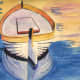 Row Boat painting in watercolor.