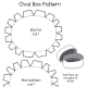 Oval Box pattern. Download and copy onto your watercolor paper. Cut strips for sides and lid.