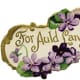 Auld Lang Syne with purple flowers vintage clip art