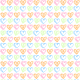 Free small hearts scrapbook paper design -- white background