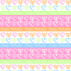 Free small hearts and stripes "Happy Birthday" scrapbook paper design -- white background