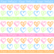 Large hearts and stripes &quot;Happy Birthday&quot; scrapbook paper design -- white background