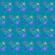 Free starburst scrapbook paper design -- teal background