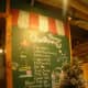 Chalk art and product list.