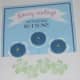 Blue gray buttons on flower button card.