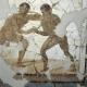 Wallpainting Of Boxers From The Bathhouse: Wallpainting of boxers from the bathhouse (St-Romain-en-Gal, Provence, France)